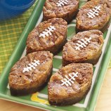 Football shaped brownies